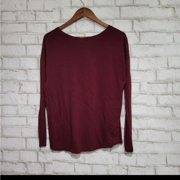 Victoria's Secret burgundy long sleeve night tee NWOT - Picture 7 of 8